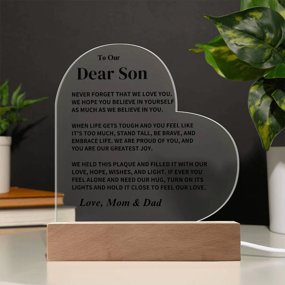 Son Gift-Acrylic Plaque- From Dad and Mom - Image 8
