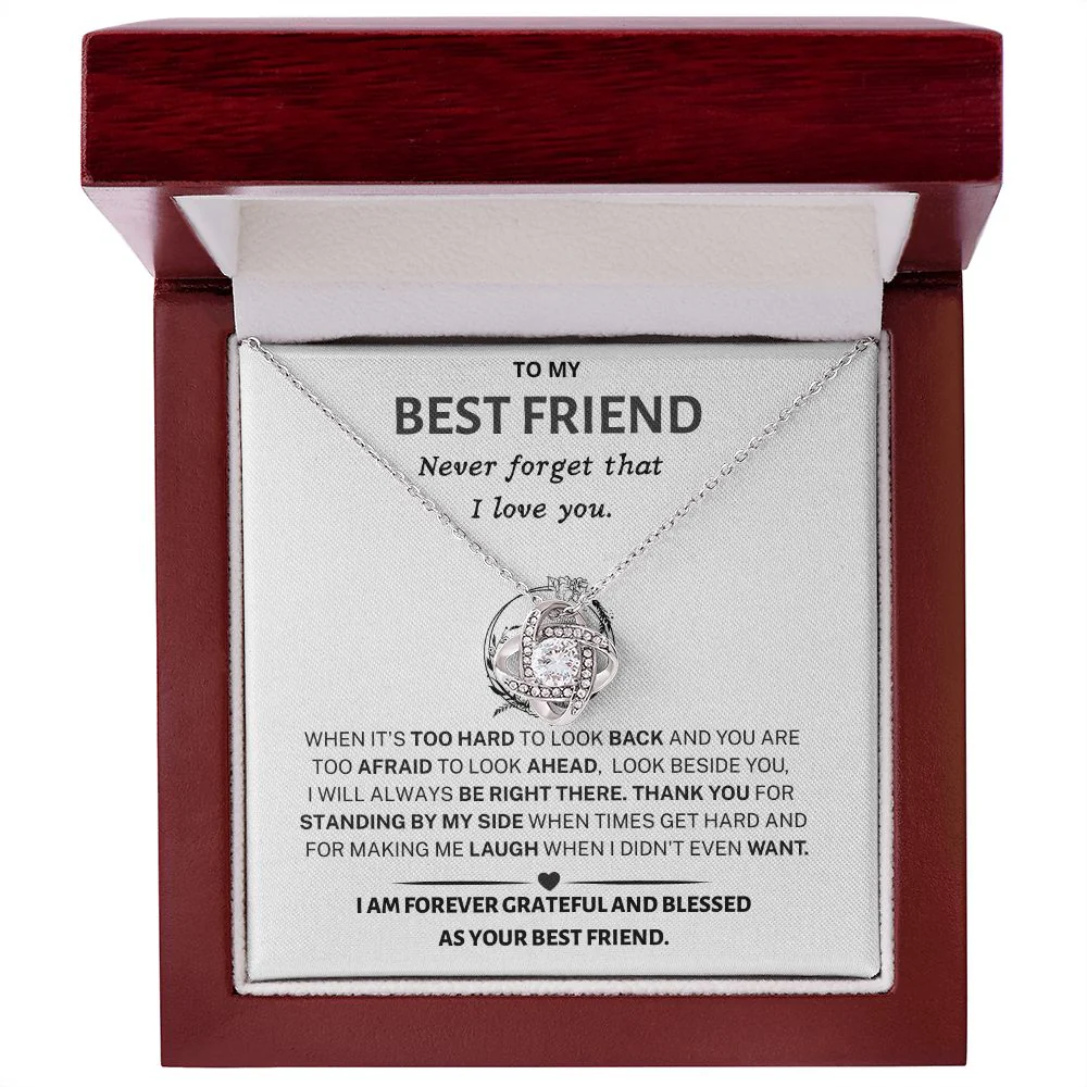 Best Friend Gift- Love Knot Necklace - Image 4
