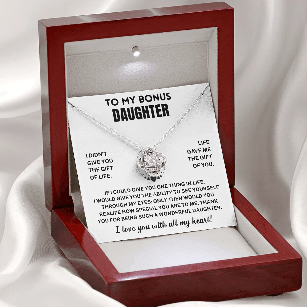Bonus Daughter Gift, "I Love You ", Knot Necklace - Image 9