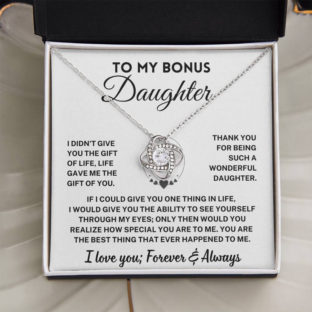Bonus Daughter Gift, "Forever & Always", Knot Necklace - Image 14