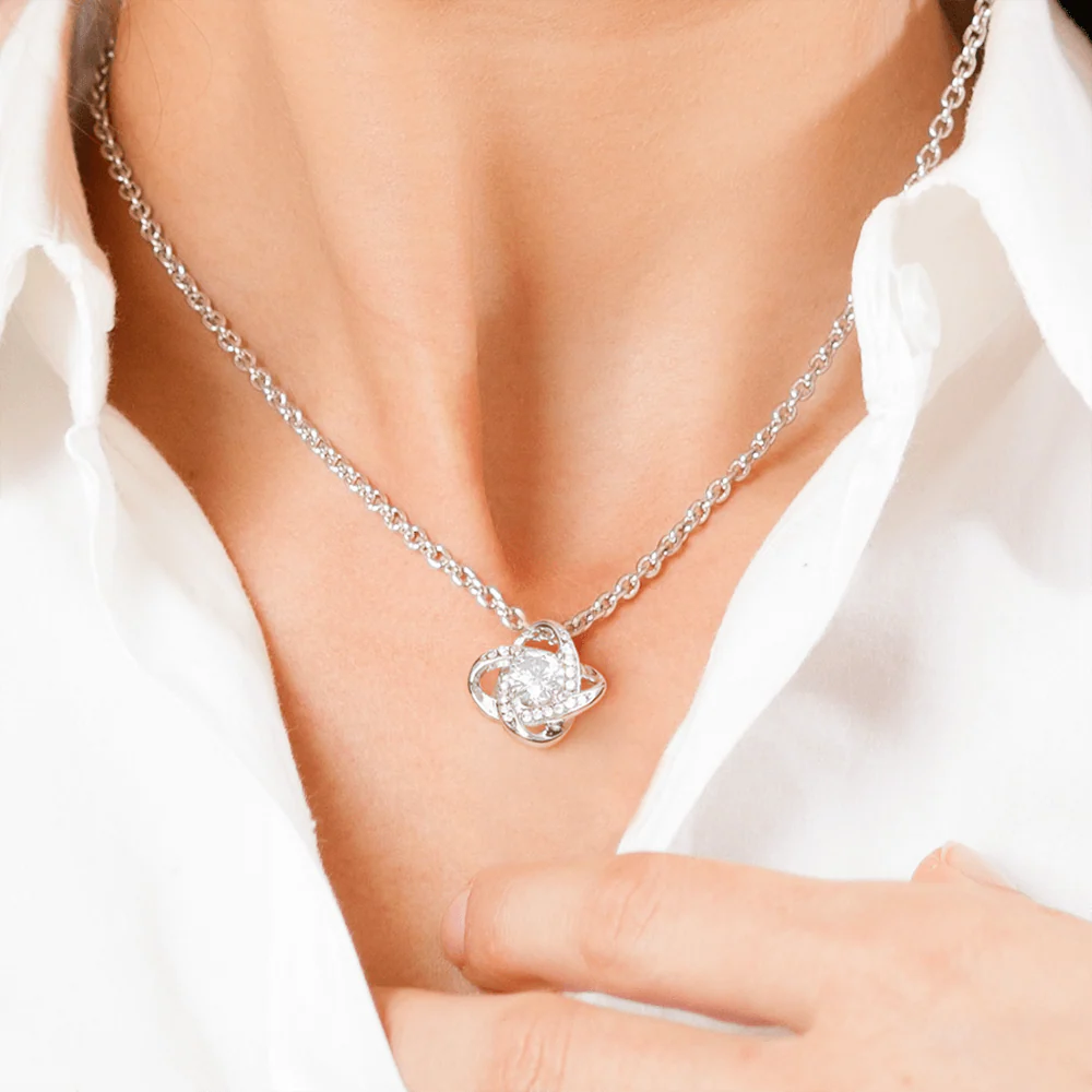 Bonus Daughter Gift, "Forever & Always", Knot Necklace - Image 7