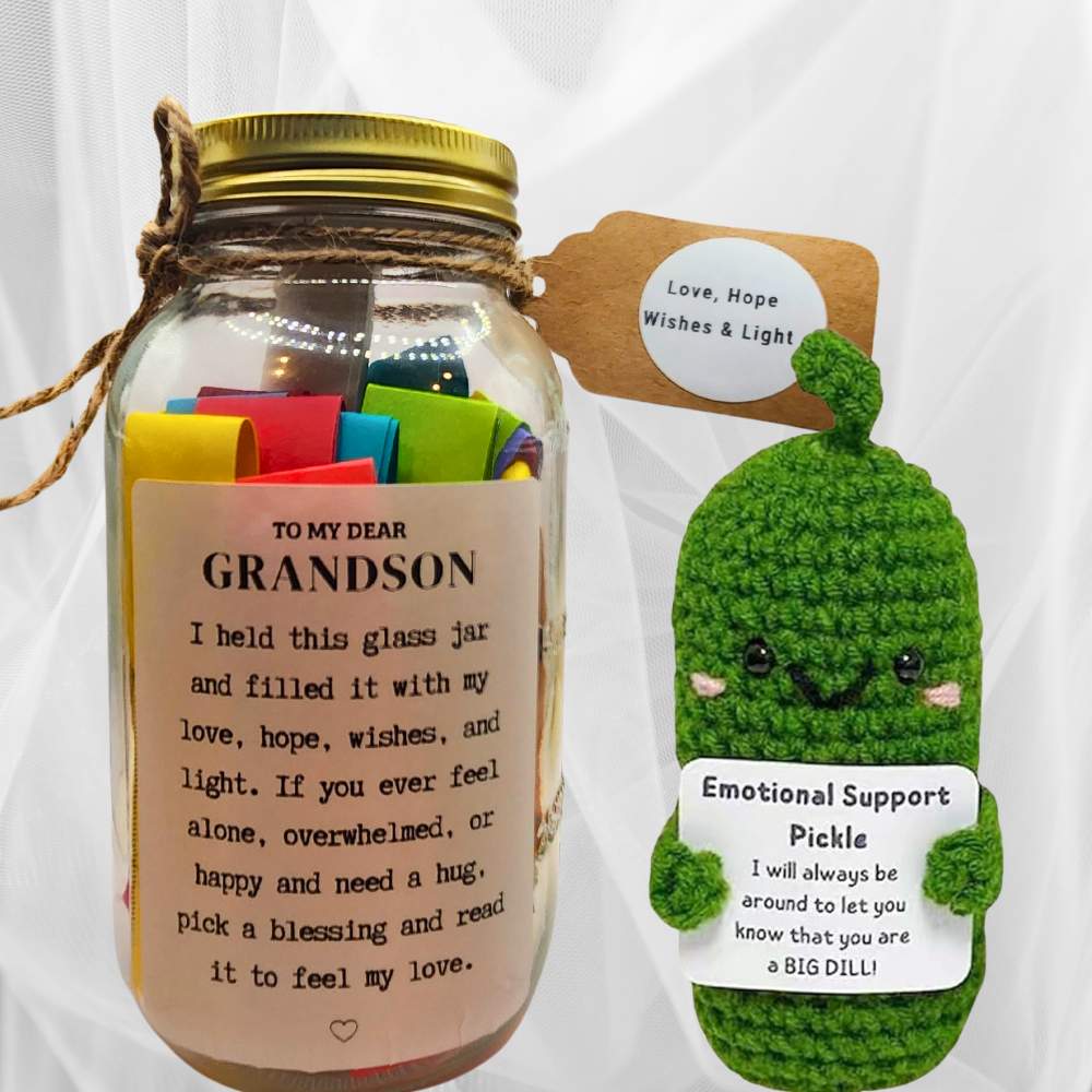 Grandson Pickle Jar of Love, Hope,Wishes and Light - Image 4