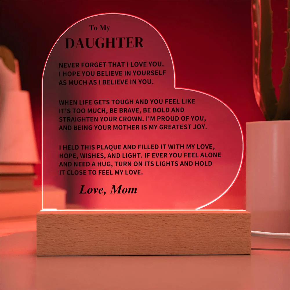 Daughter Gift, From Mom, "Never Forget That I Love You" - Image 4
