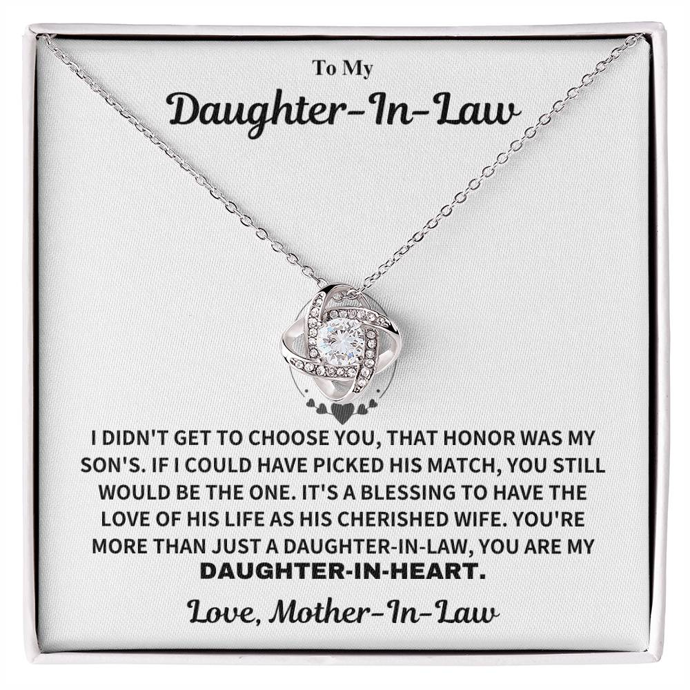 Daughter-In-Law Gift From Mother-in-Law, "Daughter In Heart Necklace Gift" - Image 3