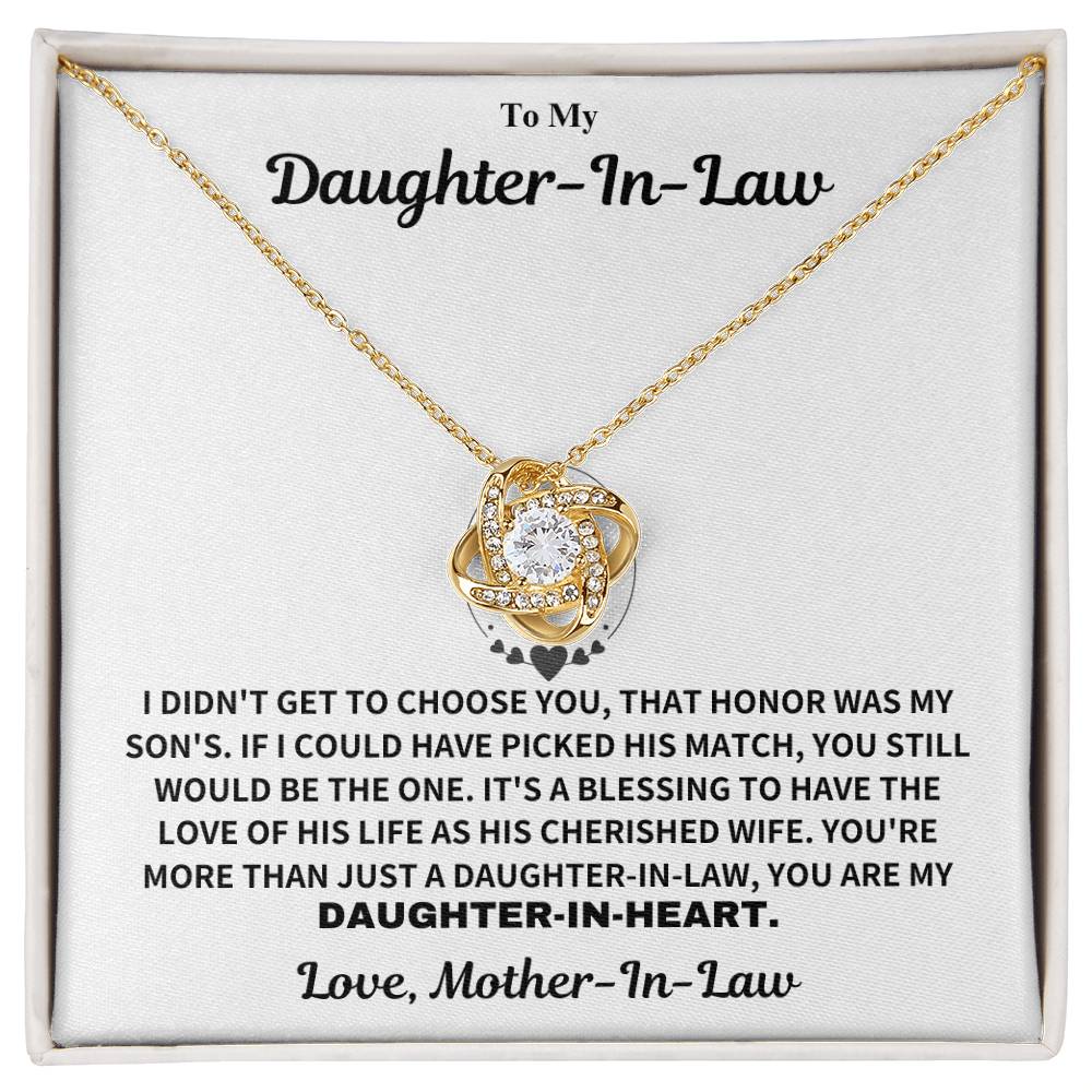 Daughter-In-Law Gift From Mother-in-Law, "Daughter In Heart Necklace Gift" - Image 4