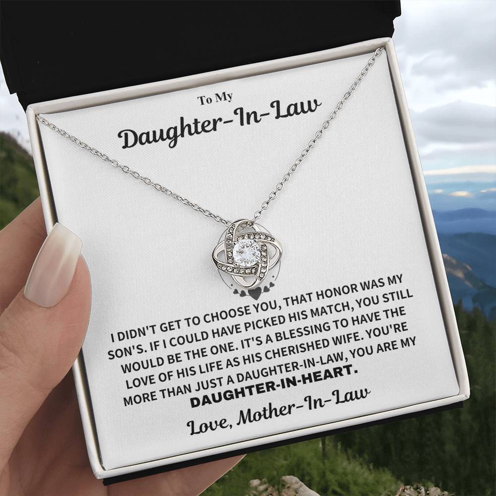 Daughter-In-Law Gift From Mother-in-Law, "Daughter In Heart Necklace Gift" - Image 6