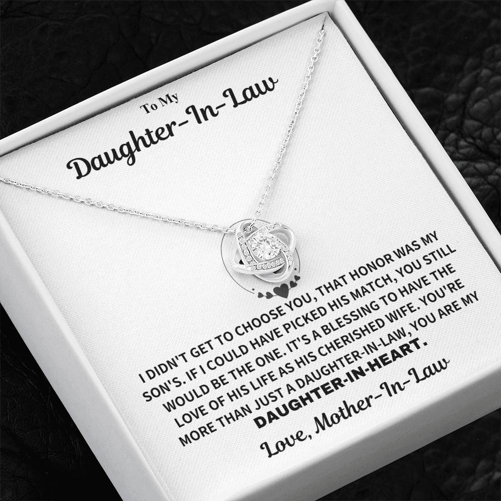 Daughter-In-Law Gift From Mother-in-Law, "Daughter In Heart Necklace Gift" - Image 9