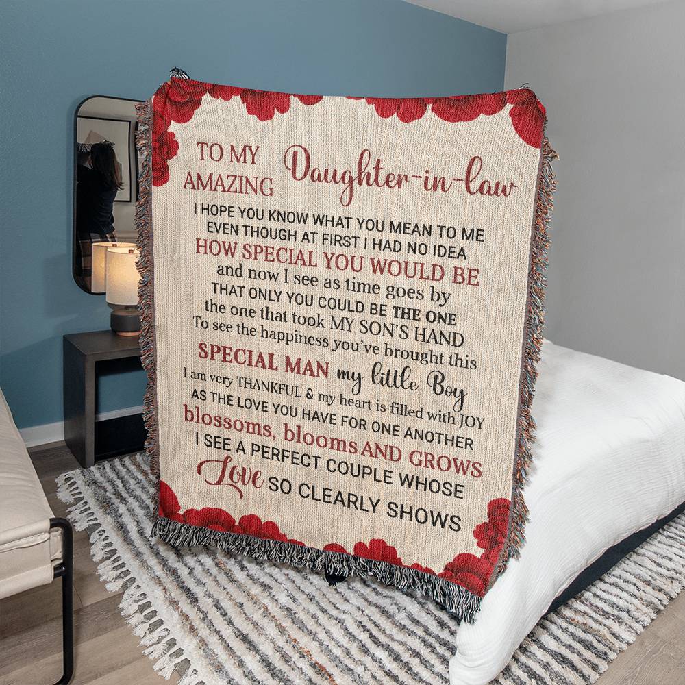 Daughter-in-Law Gift-Woven Blanket - Image 3