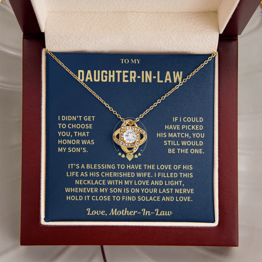 Daughter-In-Law Gift, "Filled With Love", Knot Necklace - Image 10
