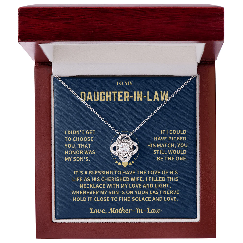 Daughter-In-Law Gift, "Filled With Love", Knot Necklace - Image 3