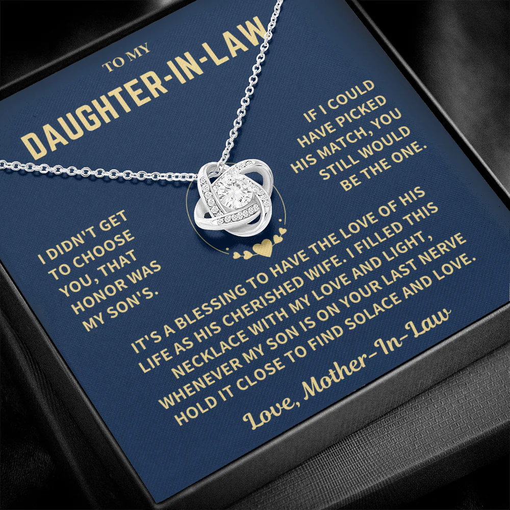 Daughter-In-Law Gift, "Filled With Love", Knot Necklace - Image 5