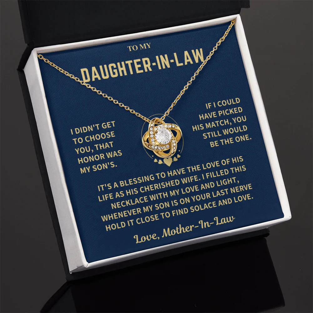 Daughter-In-Law Gift, "Filled With Love", Knot Necklace - Image 9