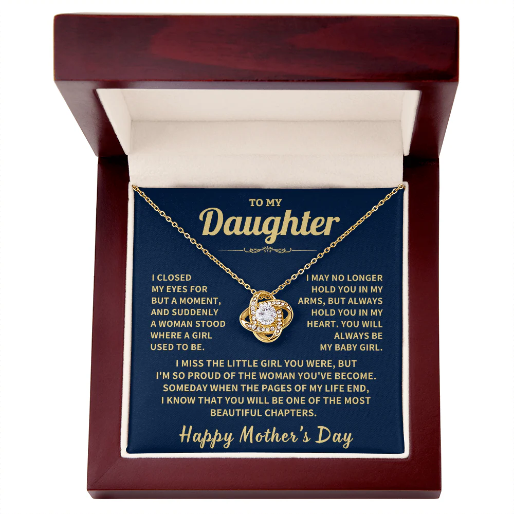 Daughter Gift,"Beautiful Chapters", Knot Necklace - Image 5