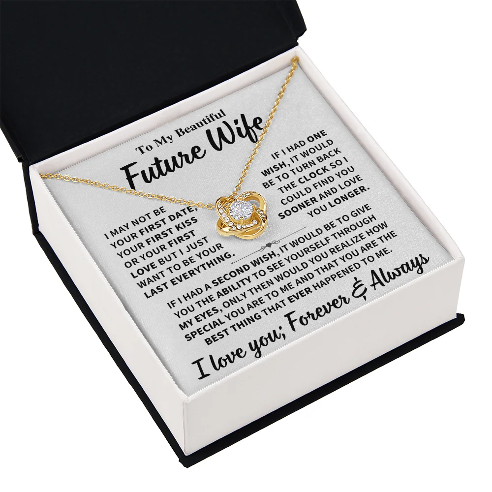 Future Wife Gift, "Forever & Always", Knot Necklace - Image 9