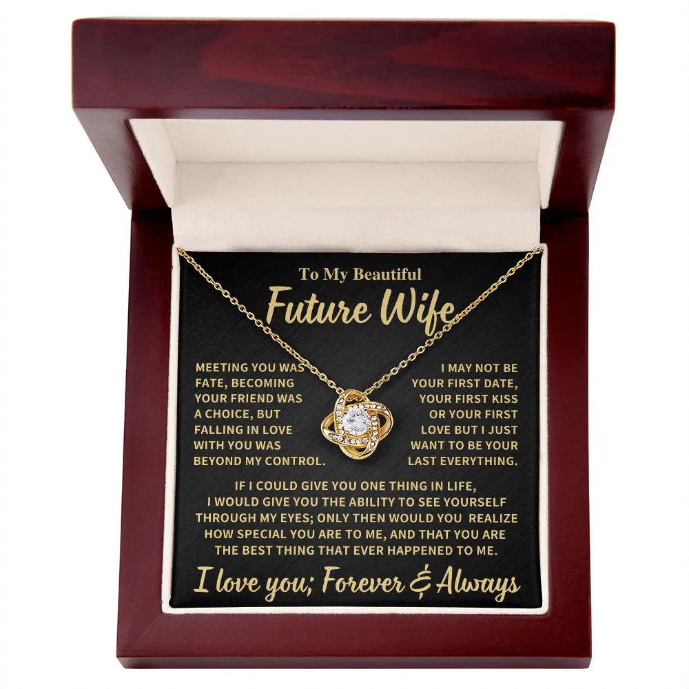 Future Wife Gift, "Your Last Everything", Knot Necklace - Image 5
