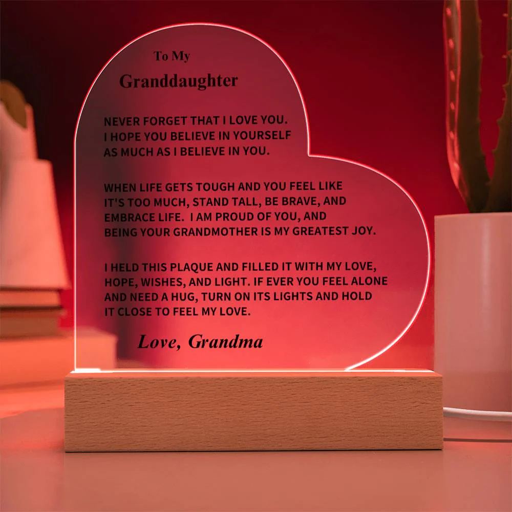 Granddaughter Gift, From Grandma- Acrylic Plaque - Image 3
