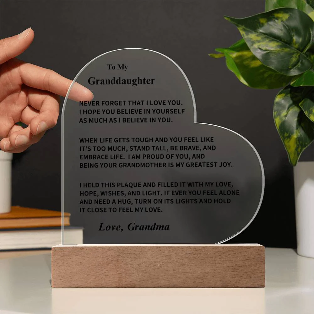 Granddaughter Gift, From Grandma- Acrylic Plaque - Image 5
