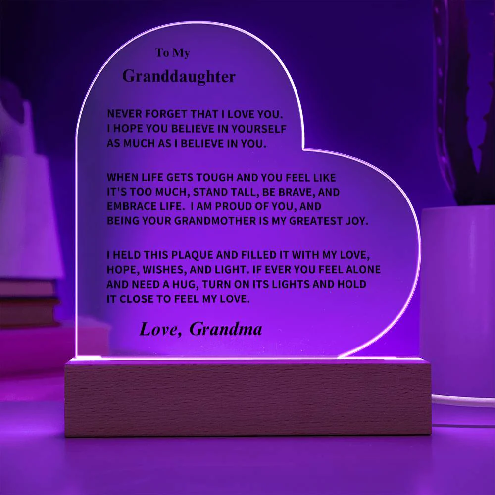 Granddaughter Gift, From Grandma- Acrylic Plaque - Image 7