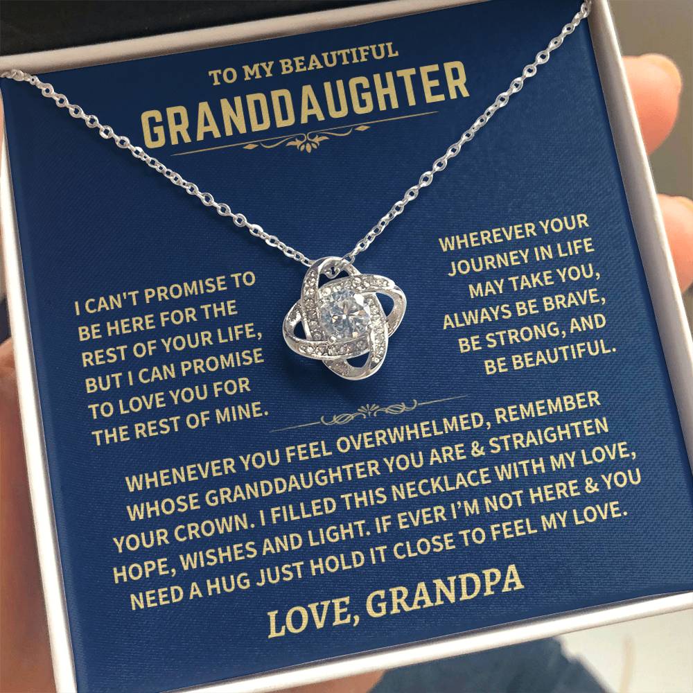 Granddaughter Gift From Grandpa, Knot Necklace - Image 11