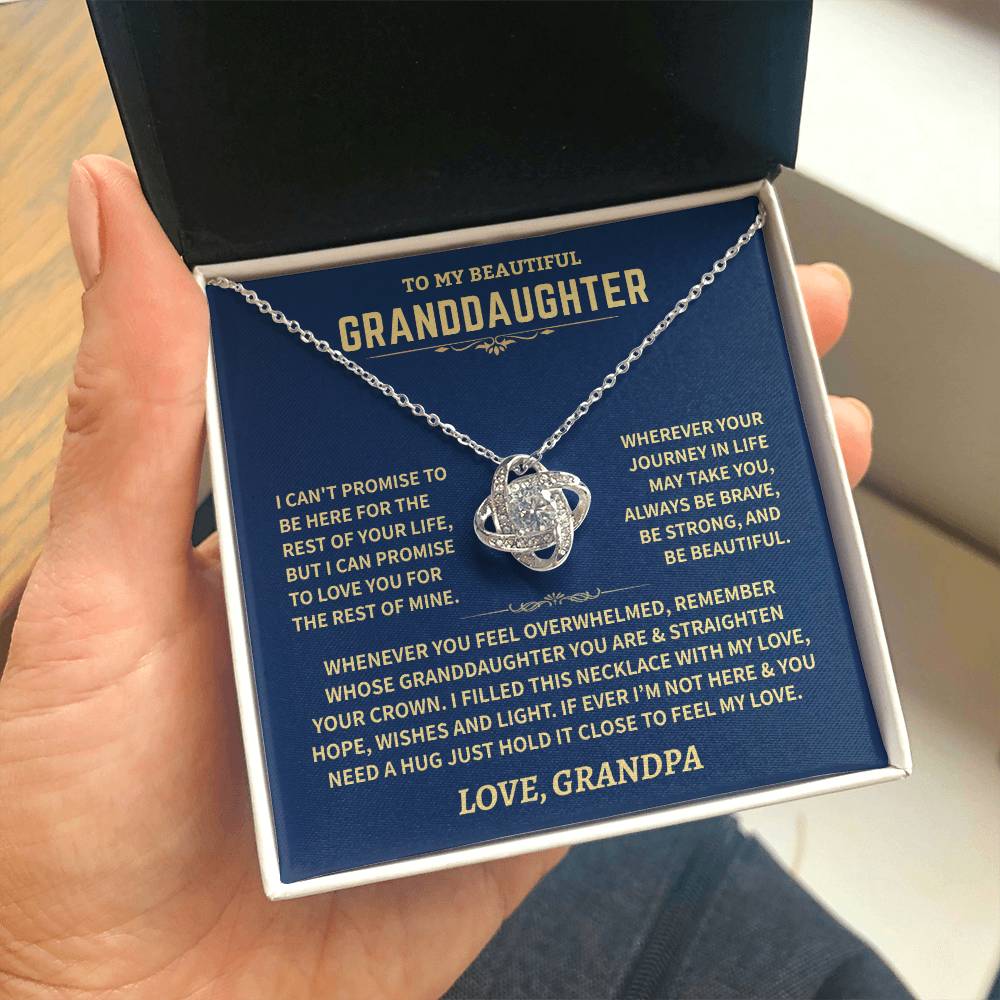 Granddaughter Gift From Grandpa, Knot Necklace - Image 13