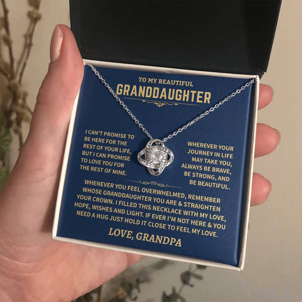 Granddaughter Gift From Grandpa, Knot Necklace - Image 14