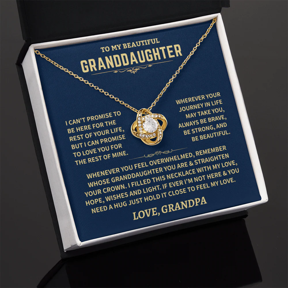 Granddaughter Gift From Grandpa, Knot Necklace - Image 9