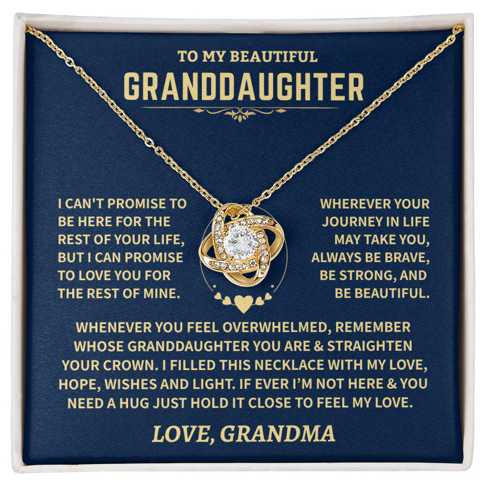 Granddaughter Gift From Grandma, Knot Necklace - Image 3