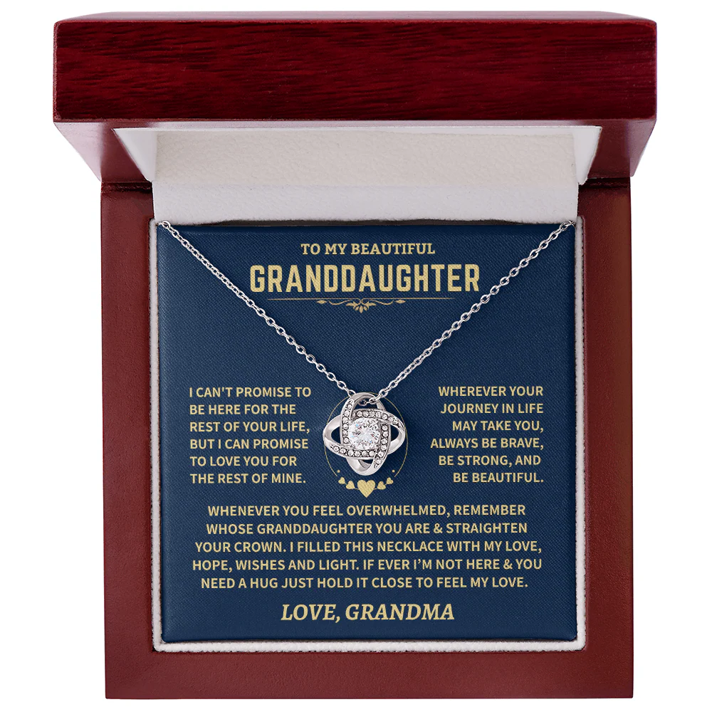 Granddaughter Gift From Grandma, Knot Necklace - Image 4