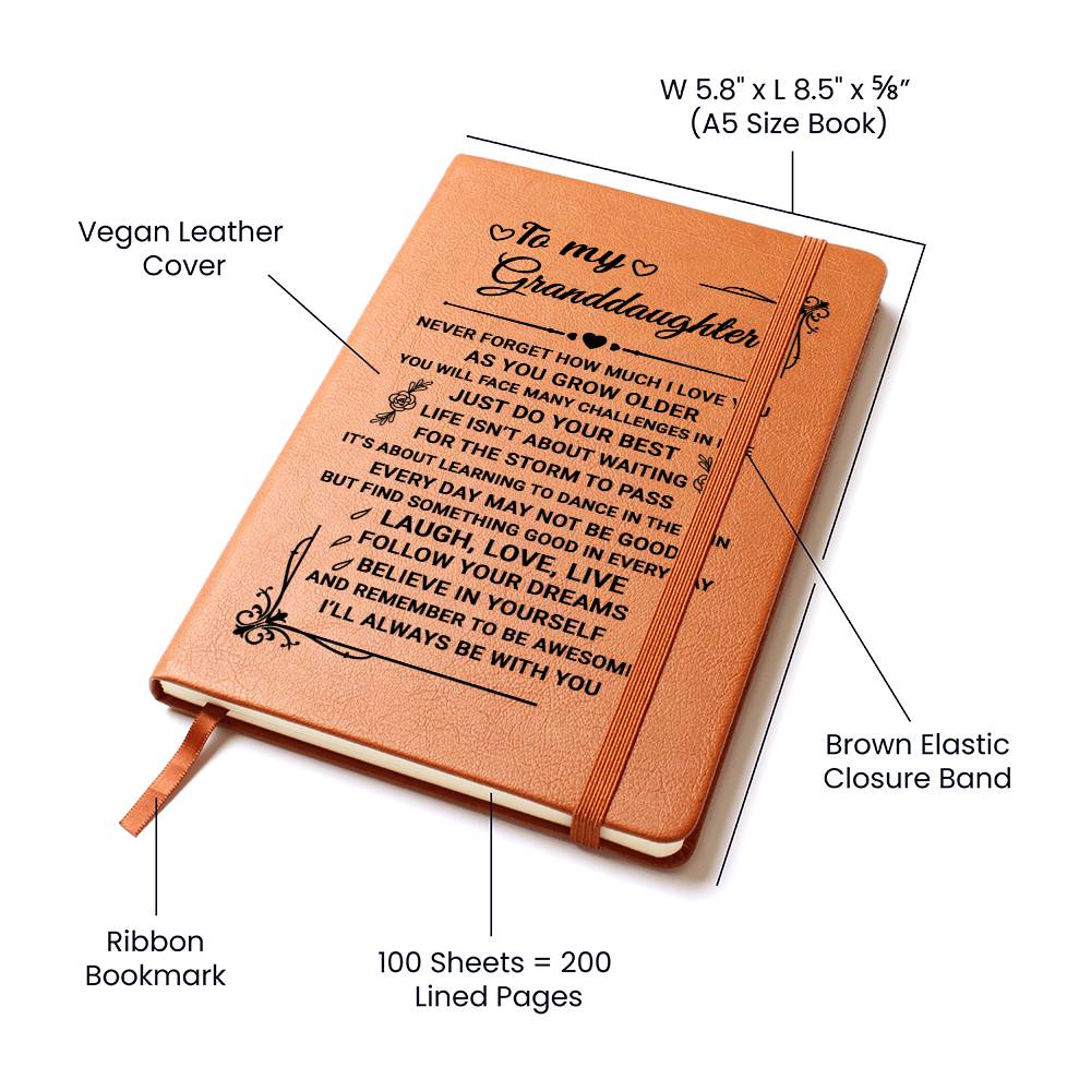 Granddaughter Gift-Leather Journal - Image 8