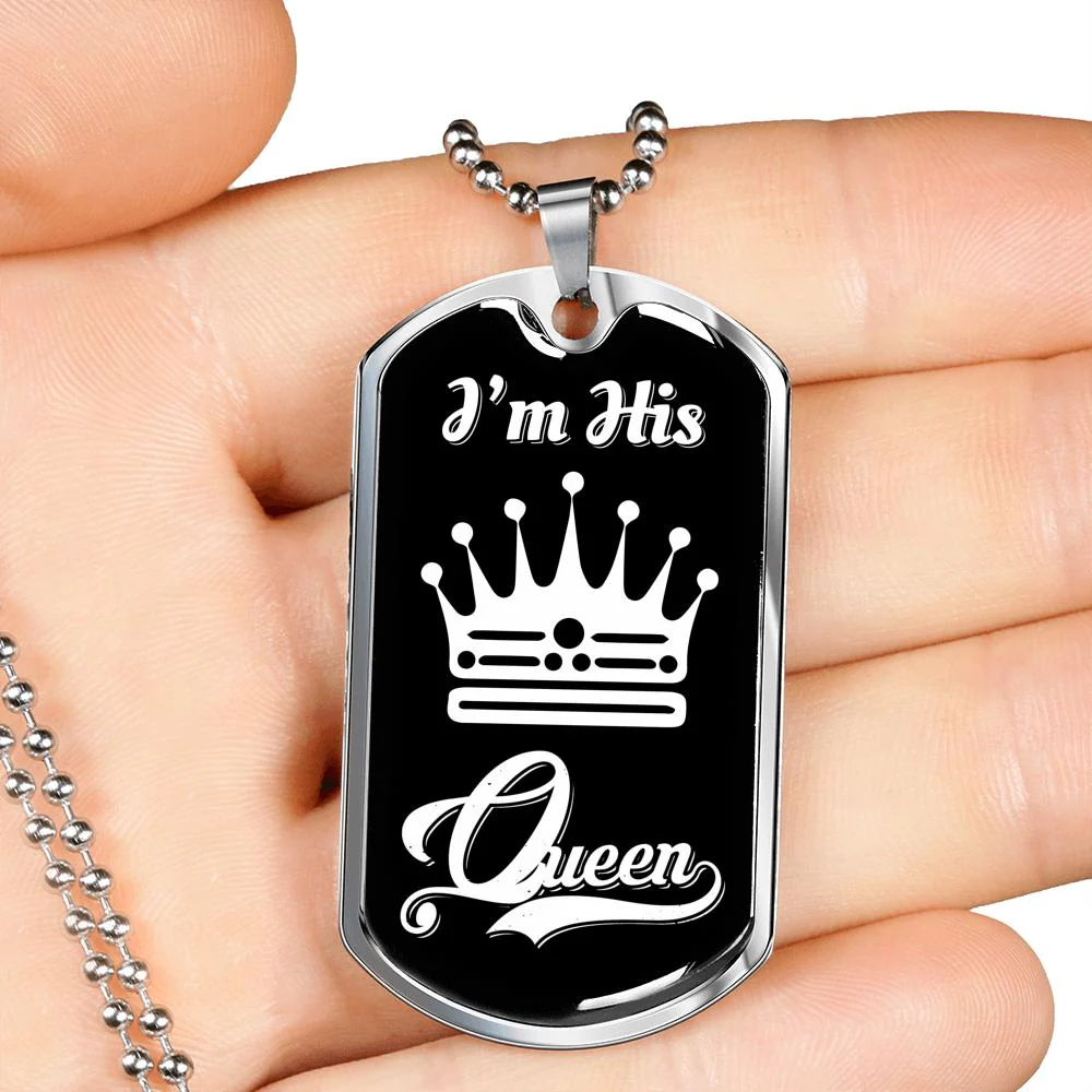 LUXURY DOG TAG BUNDLE; I Am His Queen and I Am Her King - Image 2
