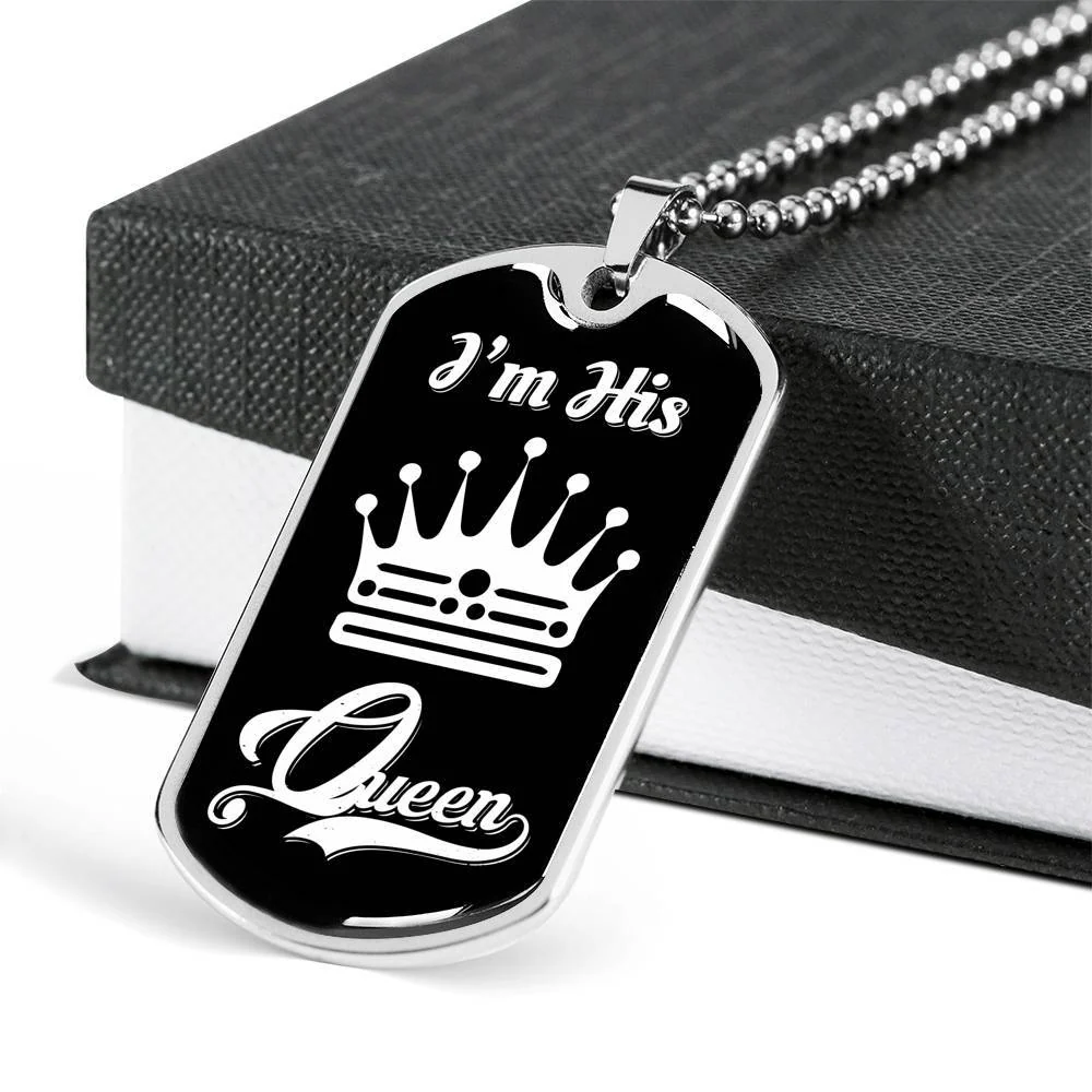 LUXURY DOG TAG BUNDLE; I Am His Queen and I Am Her King - Image 4