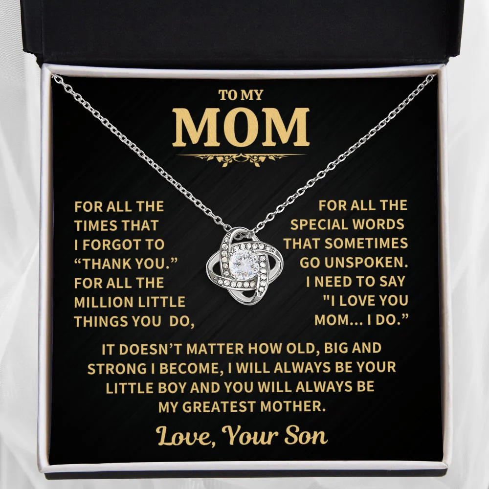 Gift For Mom From Son, "Thank You Necklace Gift" - Image 10