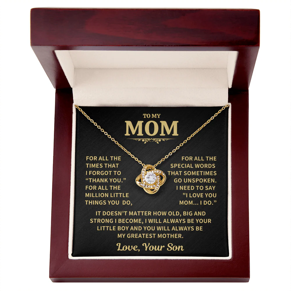 Gift For Mom From Son, "Thank You Necklace Gift" - Image 5