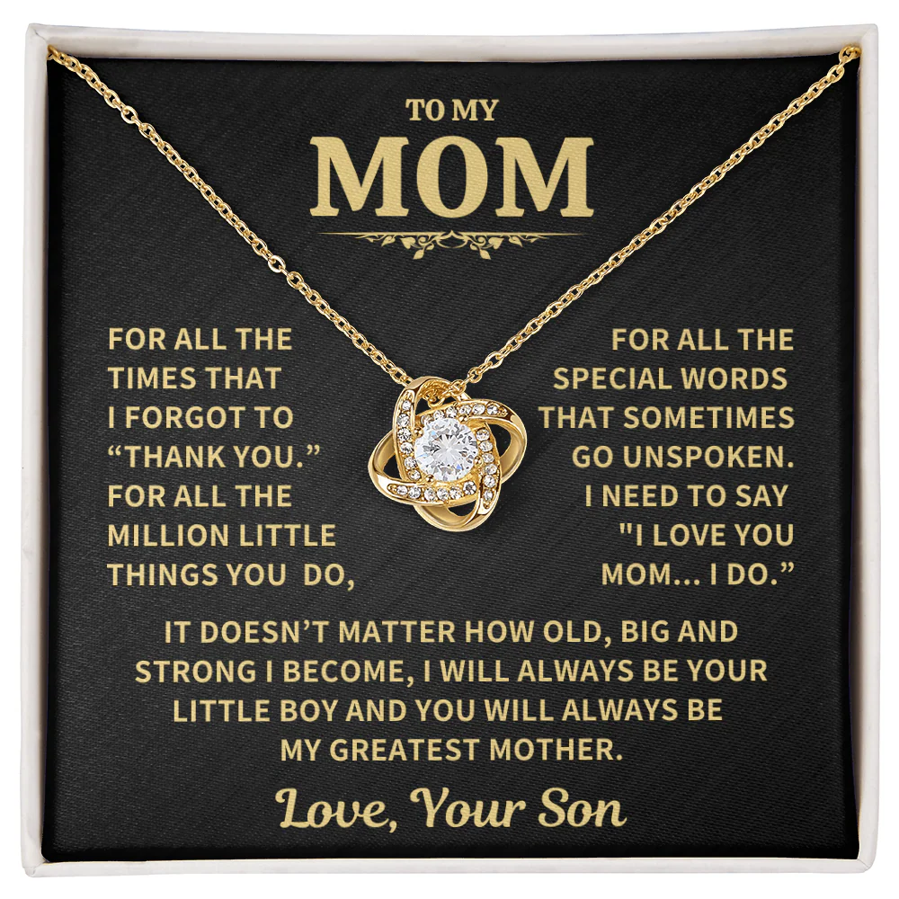 Mom Gift From Son ,"Thank You",Knot Necklace - Image 5