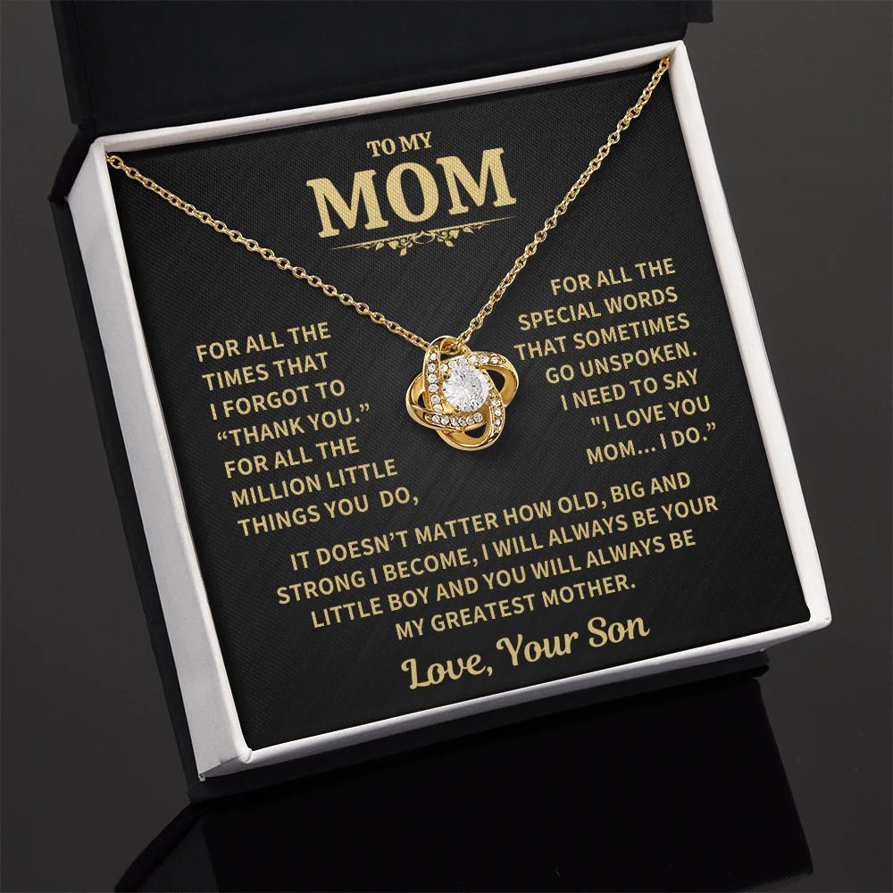 Mom Gift From Son ,"Thank You",Knot Necklace - Image 6