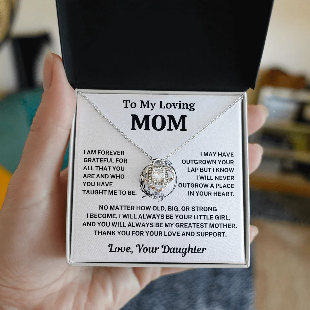 Mom Gift From Daughter,"Forever Grateful", Knot Necklace - Image 10
