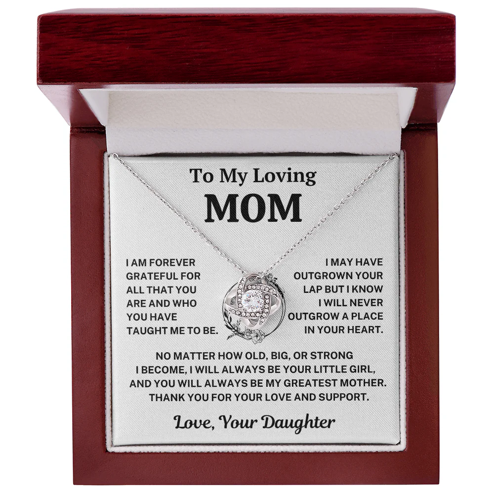 Mom Gift From Daughter,"Forever Grateful", Knot Necklace - Image 4
