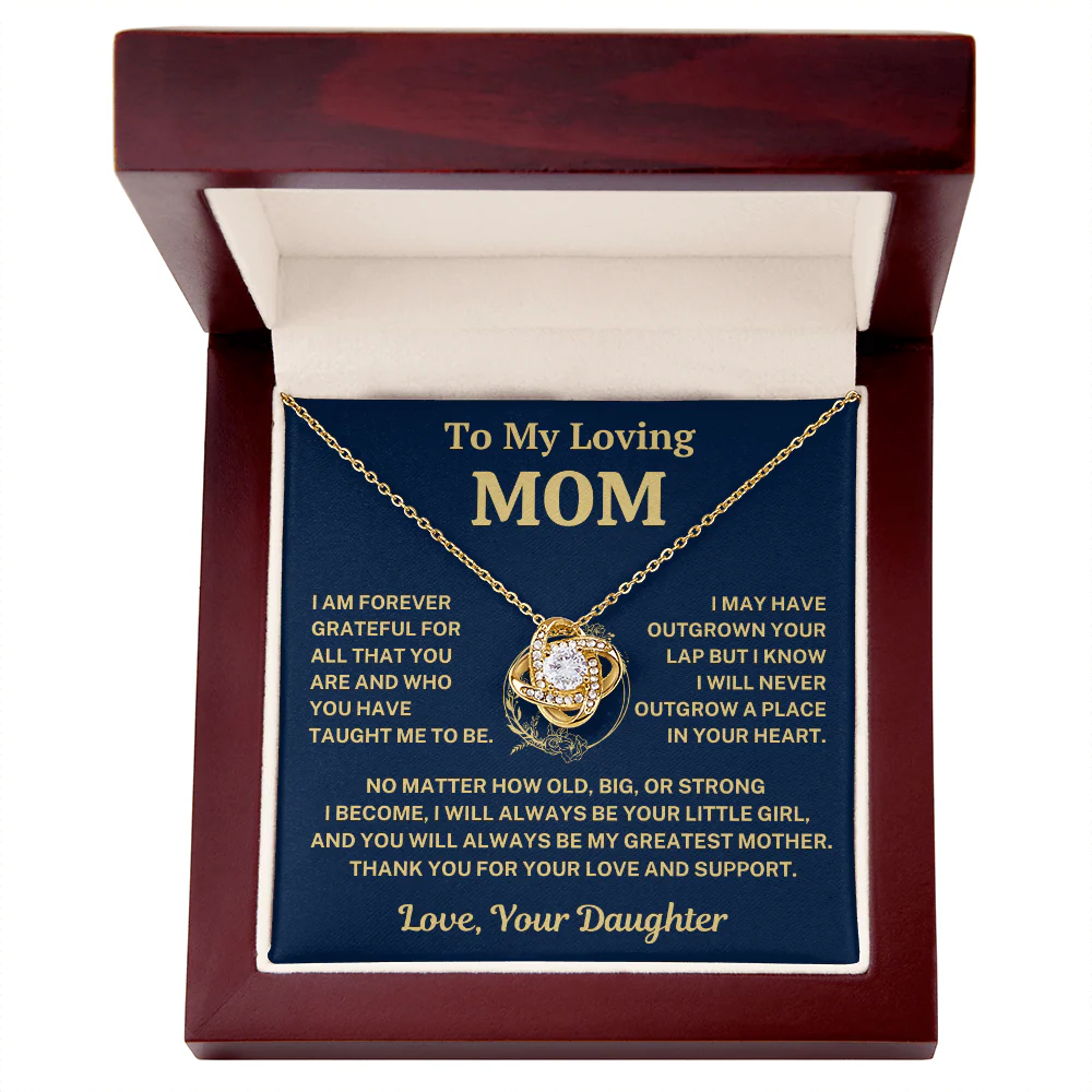 Mom Gift From Daughter, "Forever Grateful", Knot Necklace - Image 5