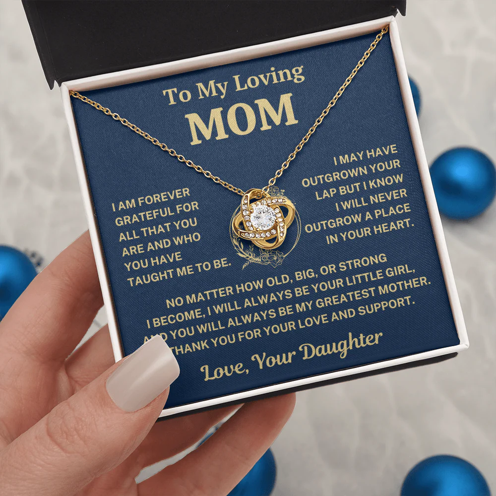 Mom Gift From Daughter, "Forever Grateful", Knot Necklace - Image 9