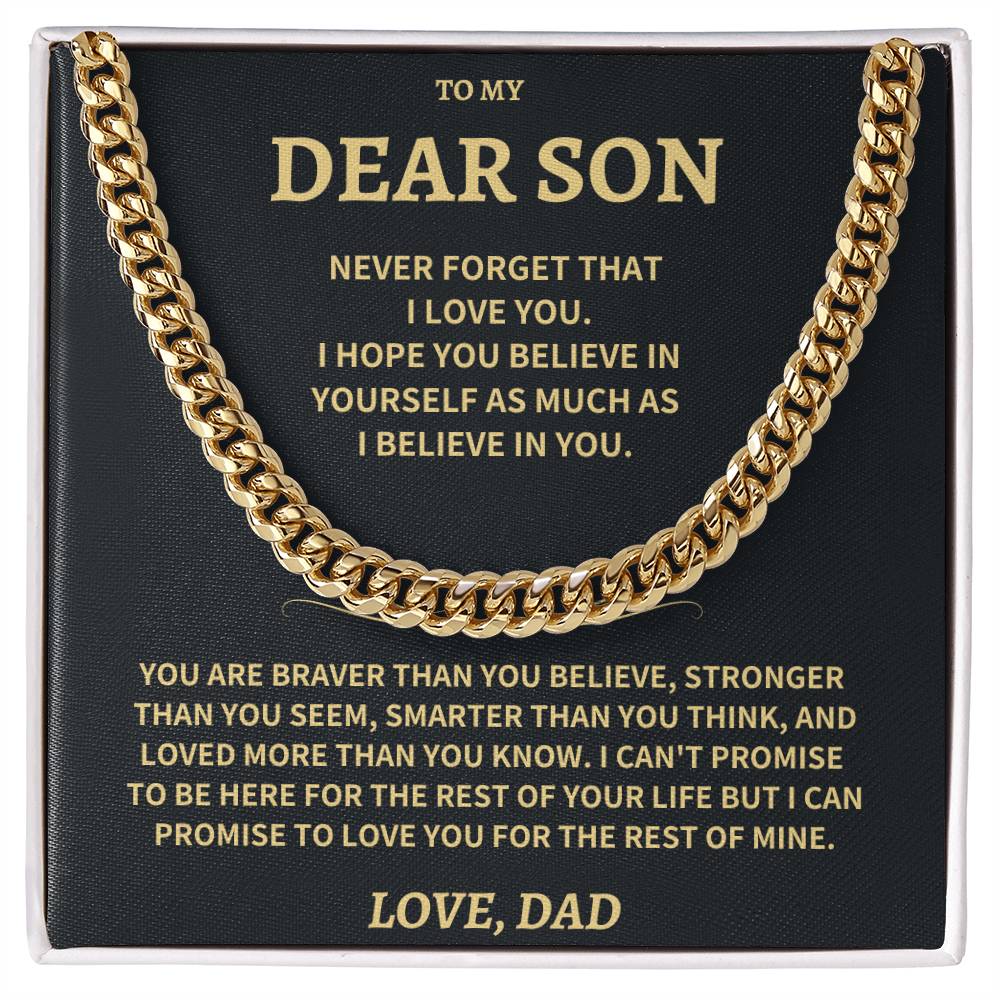 Son Gift-Cuban Link Chain-From Dad - Image 2