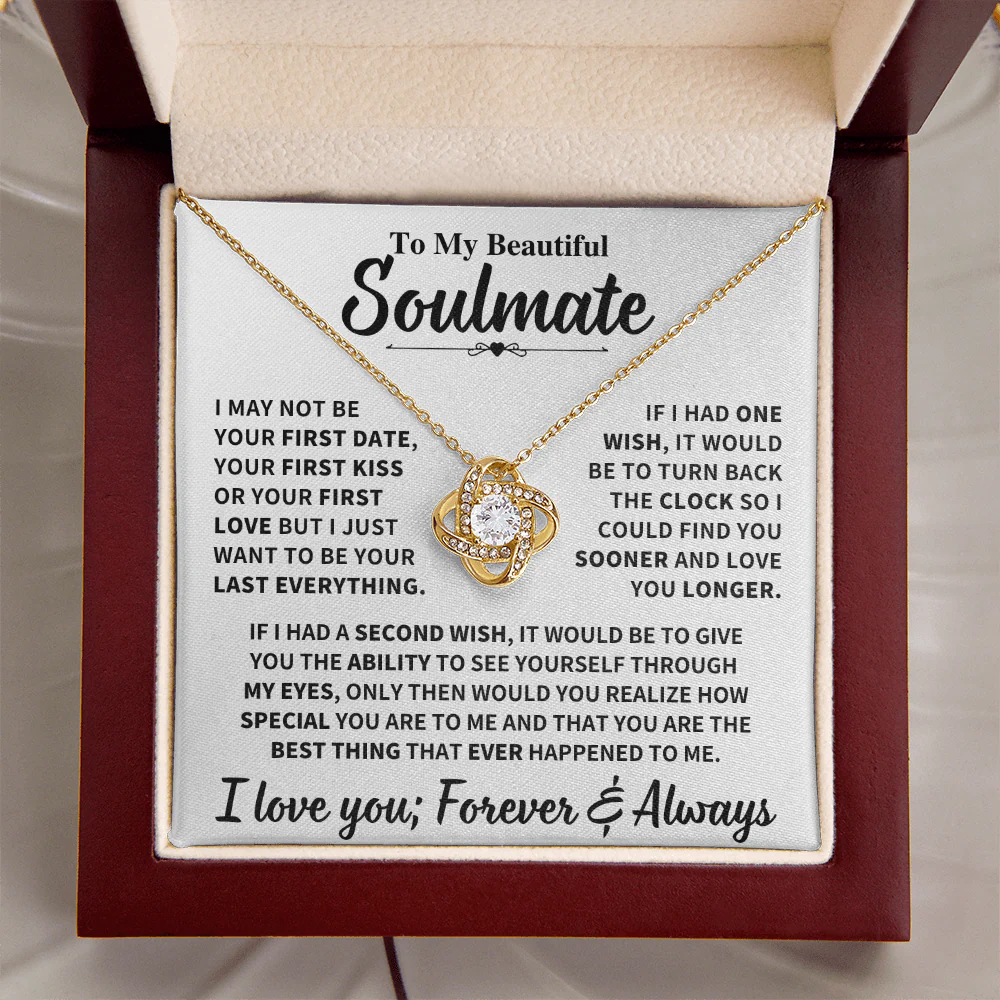 Soulmate Gift,"My Last Everything", Knot Necklace - Image 10