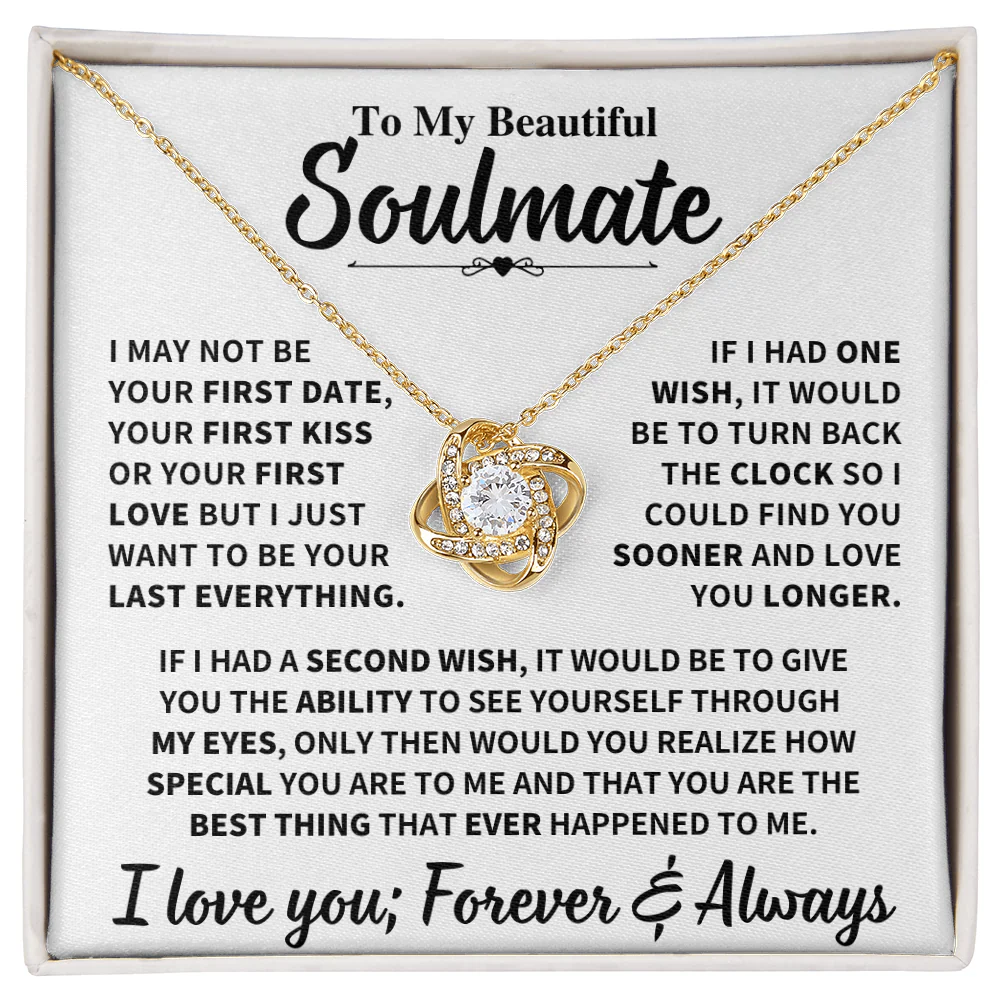 Soulmate Gift,"My Last Everything", Knot Necklace - Image 3
