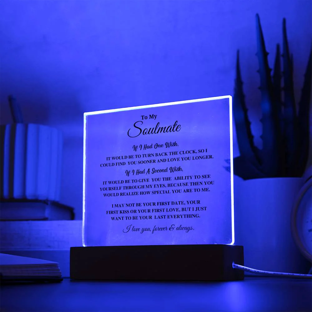 Soulmate Gift- Last Everything - Acrylic Plaque - Image 5