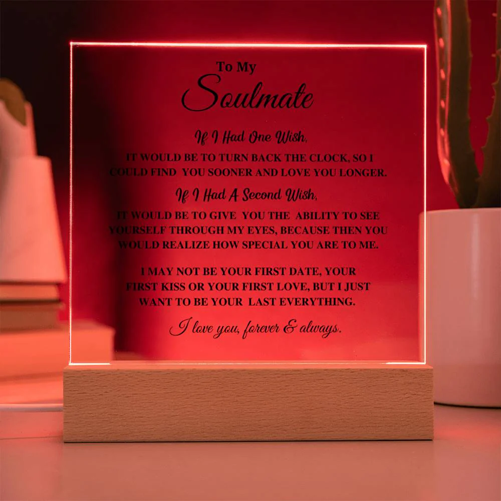 Soulmate Gift- Last Everything - Acrylic Plaque - Image 6