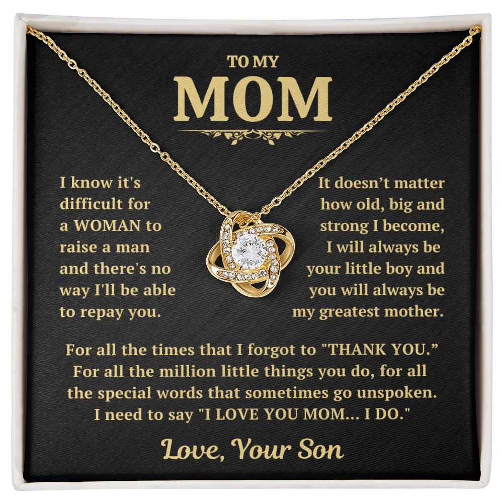 Thank You Mom Necklace Gift From Son - Image 2