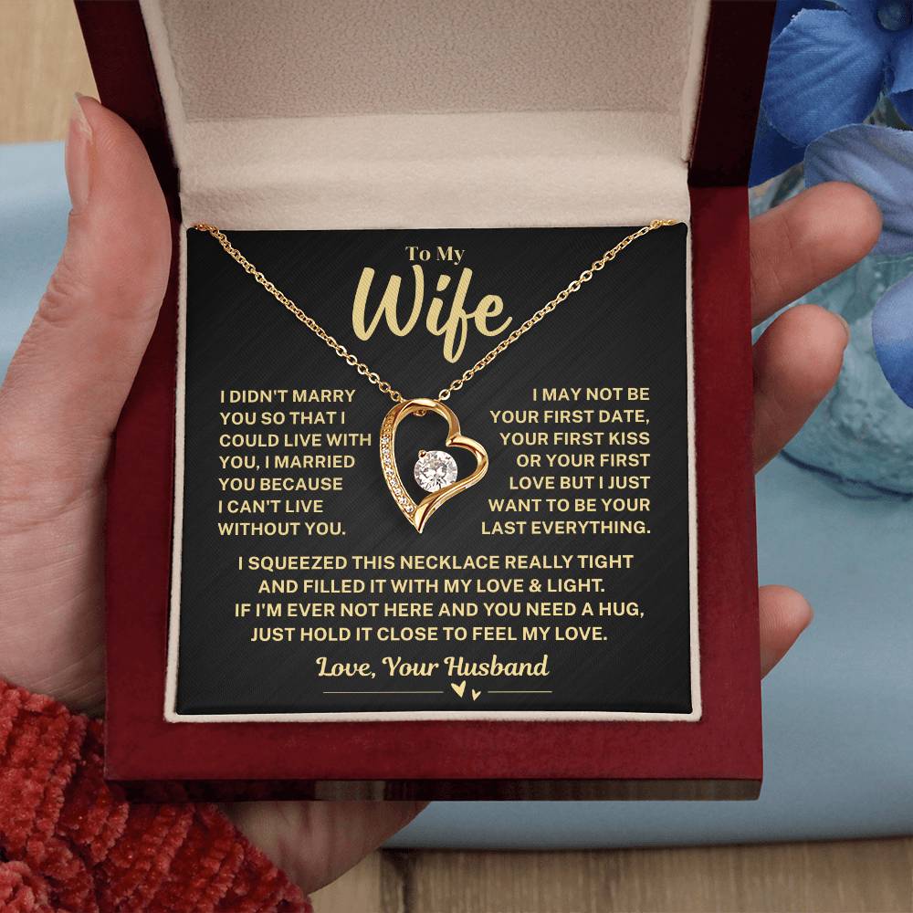 To My Wife Gift From Husband, "Your Last Everything", Heart Necklace - Image 9